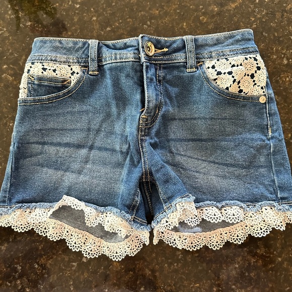 Justice Solid Blue Denim Shorts Size 18 (Plus) - 60% off | thredUP